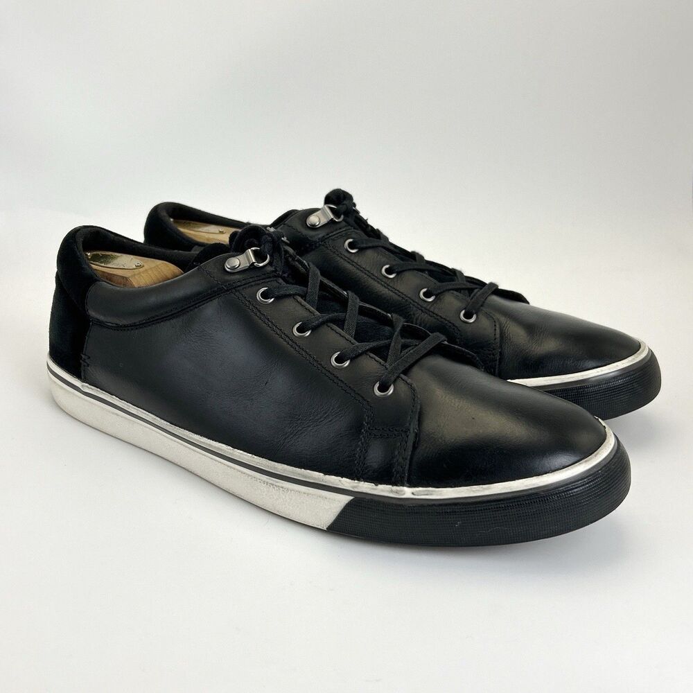 UGG Brock II WP Sneaker Shoes Mens Sz 13 Black Leather Suede Comfort Shoes